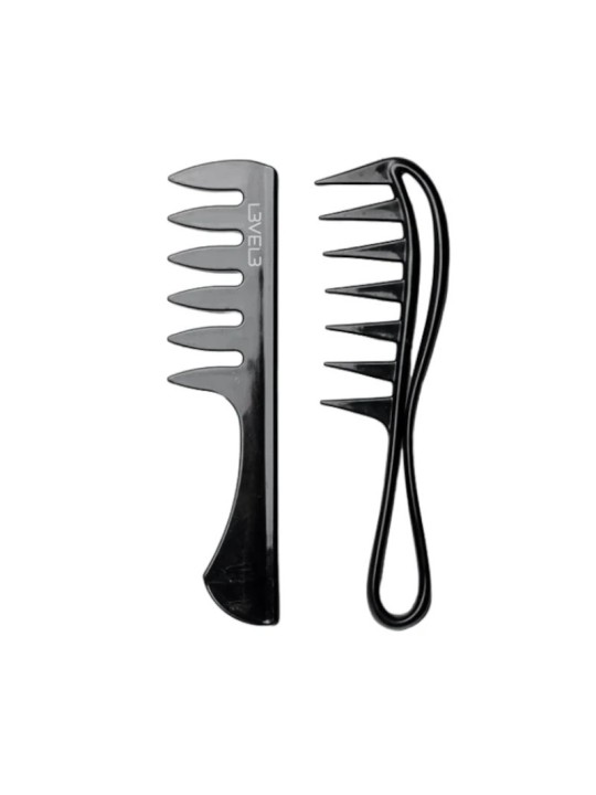 SET DE 2 PEINES NEGROS PROFESIONALES - L3VEL3