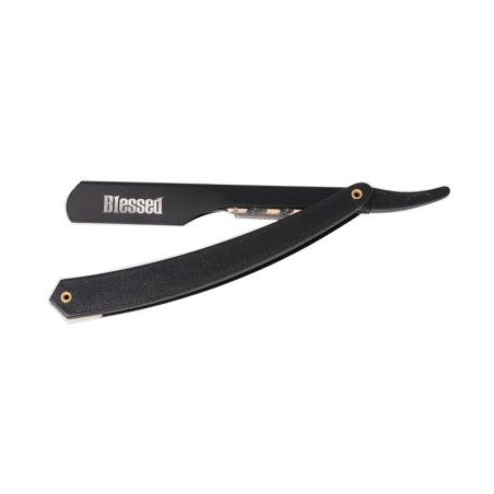 NAVAJA DE CARRIL MANGO PLASTICO NEGRO BLESSED